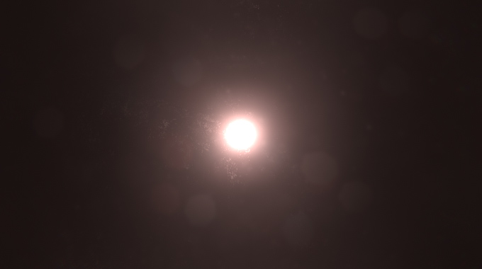 Bloom applied to a glowing orb in a dark space